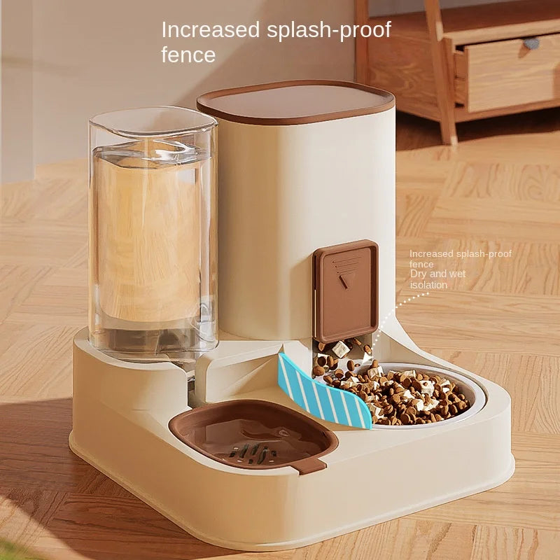 Automatic Pet Food and Water Dispenser & Food Container with Dry-Wet Separation